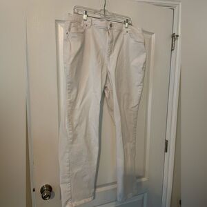 Gloria Vanderbilt Women's White Straight Leg Jeans 18 Tall